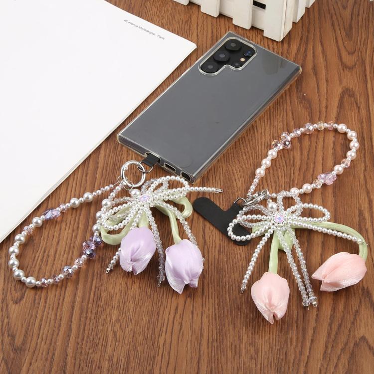 Lace Bead Chain Phone Anti-lost Short Lanyard