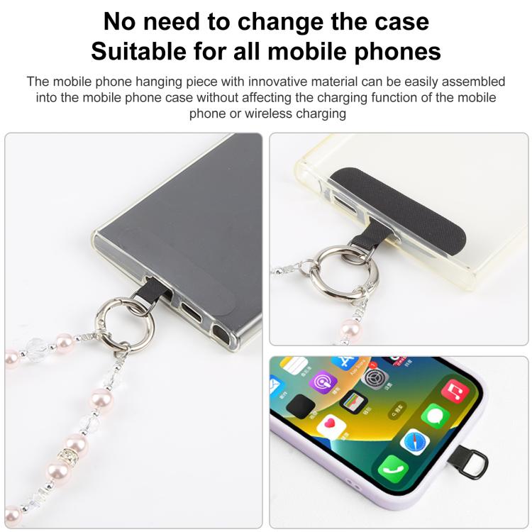 Fashion Bead Chain Phone Anti-lost Short Lanyard