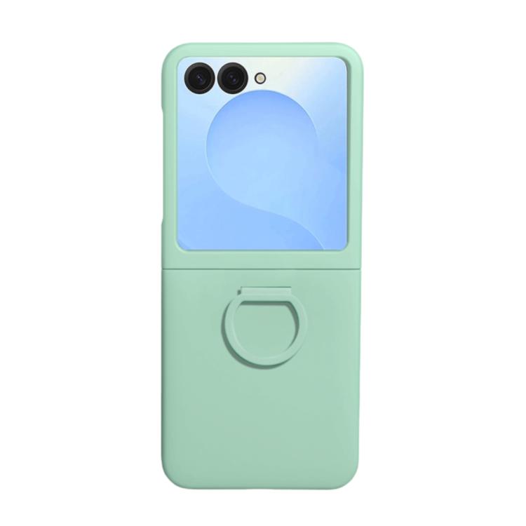 For Samsung Galaxy Z Flip7 5G Large Window Ring Holder Skin Feel PC Phone Case
