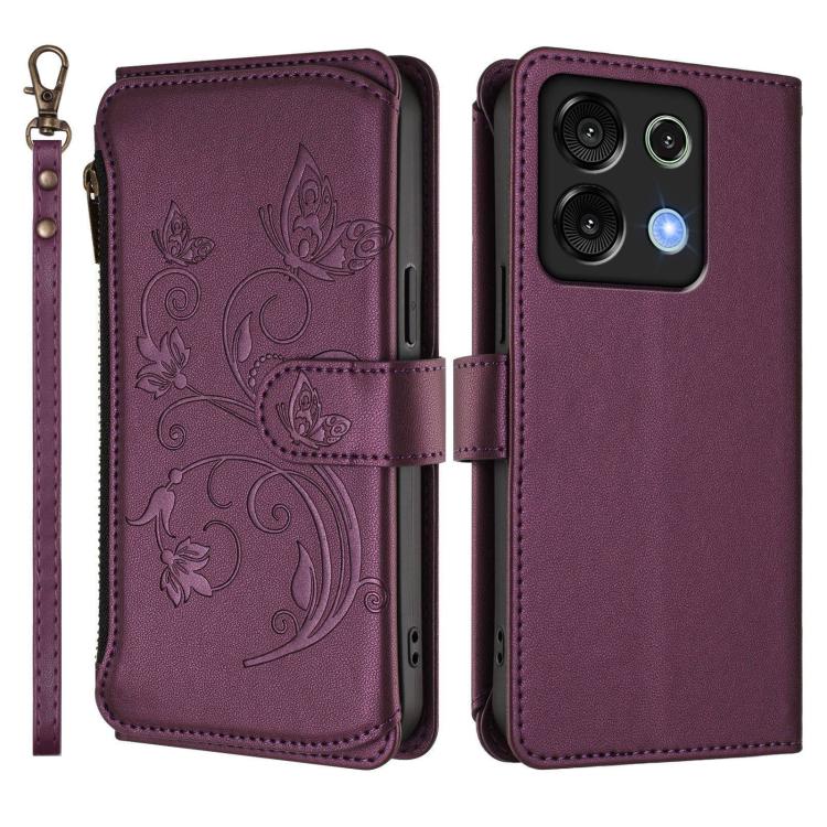 For Umidigi G9 5G Butterfly Love Flower Multi-card Zipper Wallet Leather Phone Case