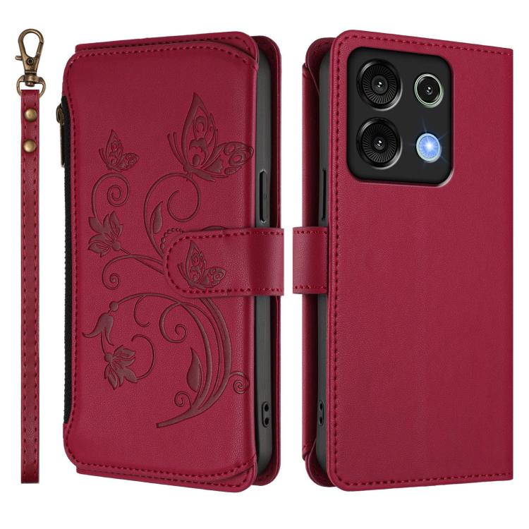 For Umidigi G9 5G Butterfly Love Flower Multi-card Zipper Wallet Leather Phone Case