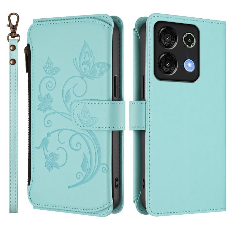 For Umidigi G9 5G Butterfly Love Flower Multi-card Zipper Wallet Leather Phone Case