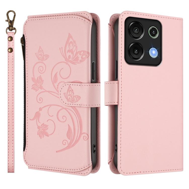 For Umidigi G9 5G Butterfly Love Flower Multi-card Zipper Wallet Leather Phone Case