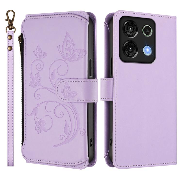 For Umidigi G9 5G Butterfly Love Flower Multi-card Zipper Wallet Leather Phone Case