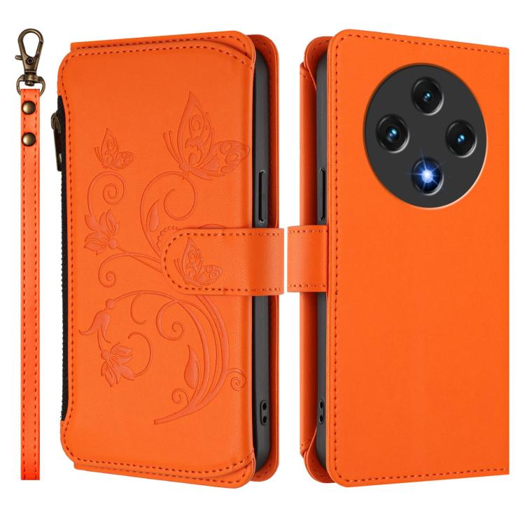 For Umidigi G100 Butterfly Love Flower Multi-card Zipper Wallet Leather Phone Case