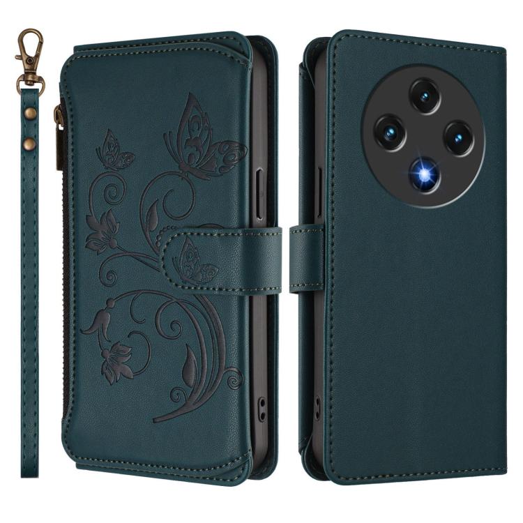 For Umidigi G100 Butterfly Love Flower Multi-card Zipper Wallet Leather Phone Case