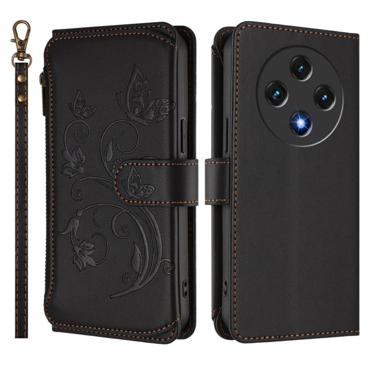 For Umidigi G100 Butterfly Love Flower Multi-card Zipper Wallet Leather Phone Case