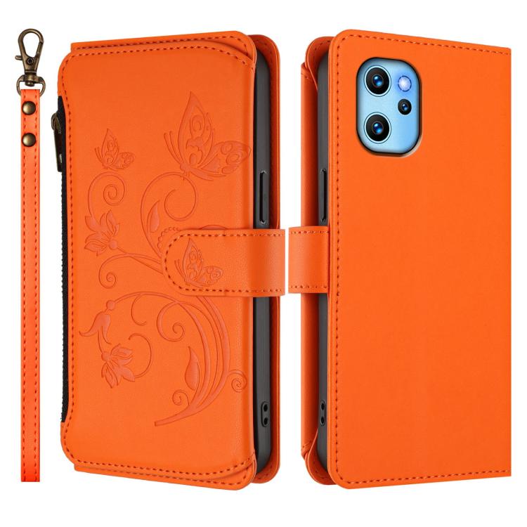 For Umidigi Power 7 Max Butterfly Love Flower Multi-card Zipper Wallet Leather Phone Case