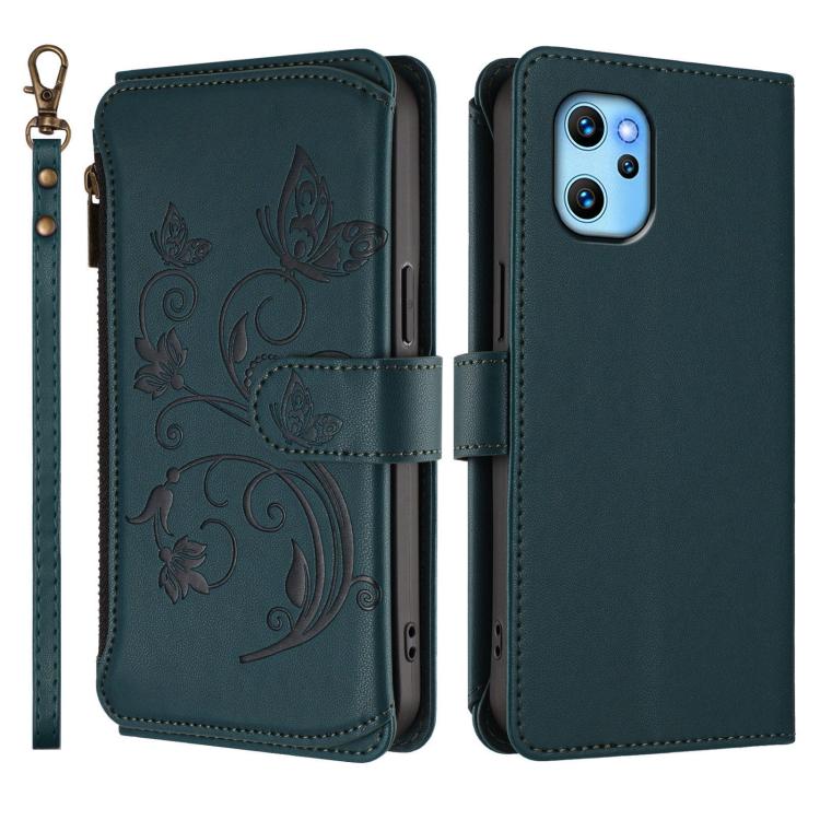 For Umidigi Power 7 Max Butterfly Love Flower Multi-card Zipper Wallet Leather Phone Case
