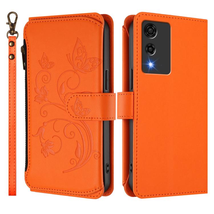 For Cubot A10 Butterfly Love Flower Multi-card Zipper Wallet Leather Phone Case