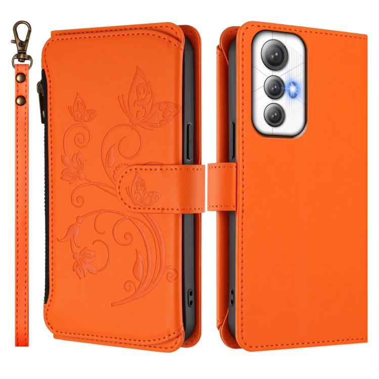 For Cubot Max 5 Butterfly Love Flower Multi-card Zipper Wallet Leather Phone Case