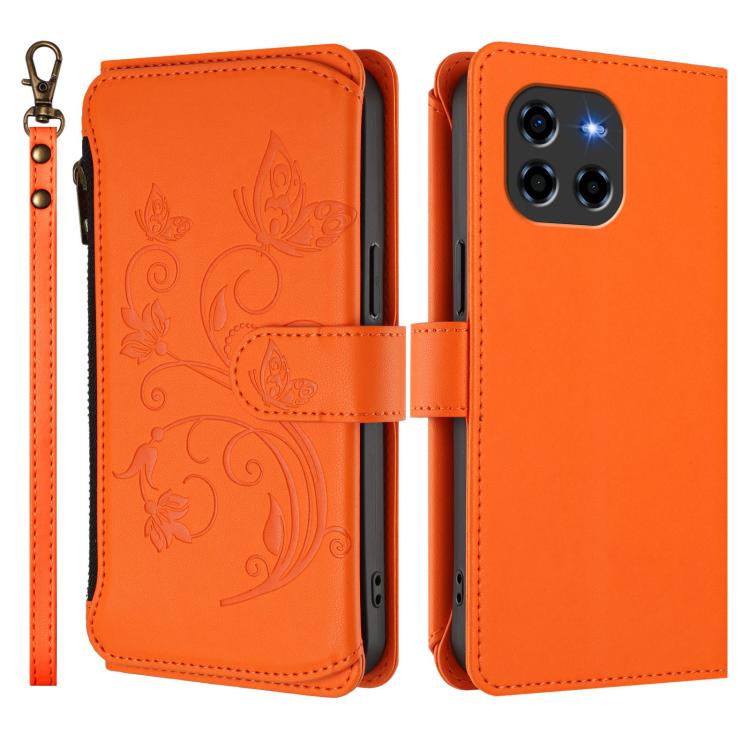 For Doogee Blade GT Butterfly Love Flower Multi-card Zipper Wallet Leather Phone Case
