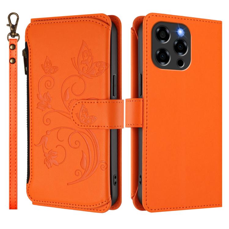 For Doogee Note 58 / Note 58 Pro Butterfly Love Flower Multi-card Zipper Wallet Leather Phone Case