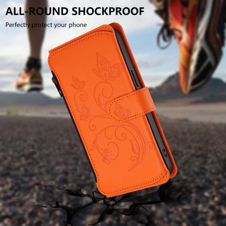 For Doogee Note 58 / Note 58 Pro Butterfly Love Flower Multi-card Zipper Wallet Leather Phone Case