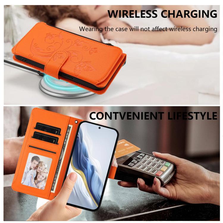 For Doogee Note 58 / Note 58 Pro Butterfly Love Flower Multi-card Zipper Wallet Leather Phone Case