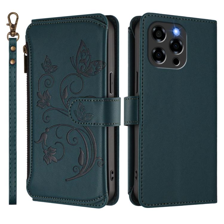 For Doogee Note 58 / Note 58 Pro Butterfly Love Flower Multi-card Zipper Wallet Leather Phone Case