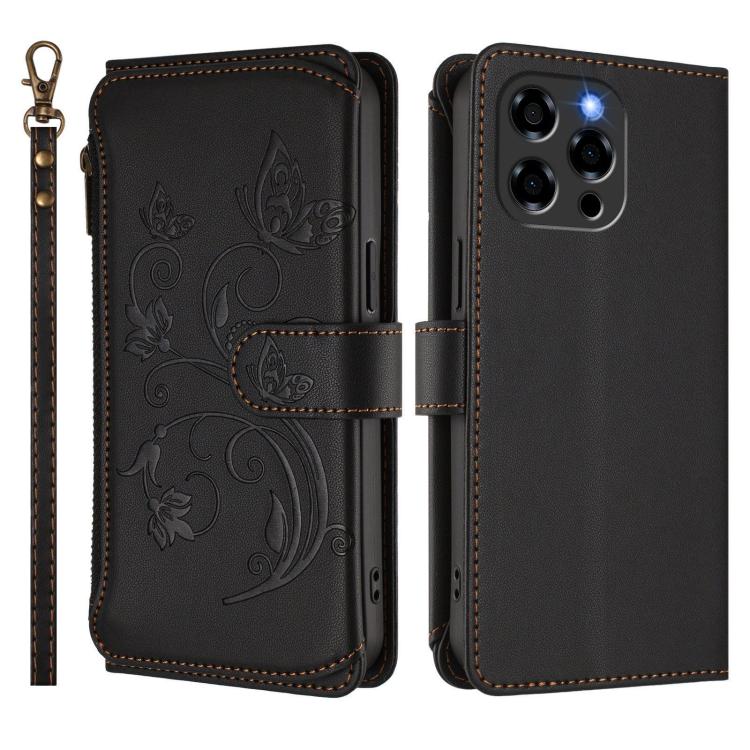 For Doogee Note 58 / Note 58 Pro Butterfly Love Flower Multi-card Zipper Wallet Leather Phone Case