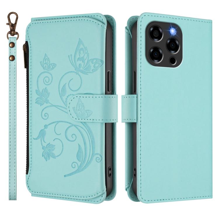 For Doogee Note 58 / Note 58 Pro Butterfly Love Flower Multi-card Zipper Wallet Leather Phone Case