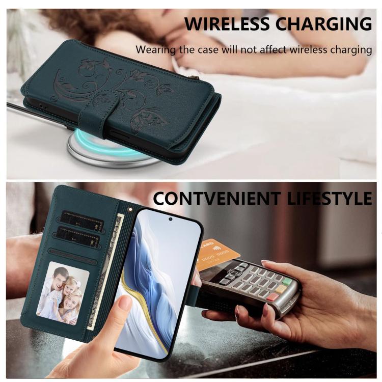 For Doogee Note 59 / Note 59 Pro Butterfly Love Flower Multi-card Zipper Wallet Leather Phone Case