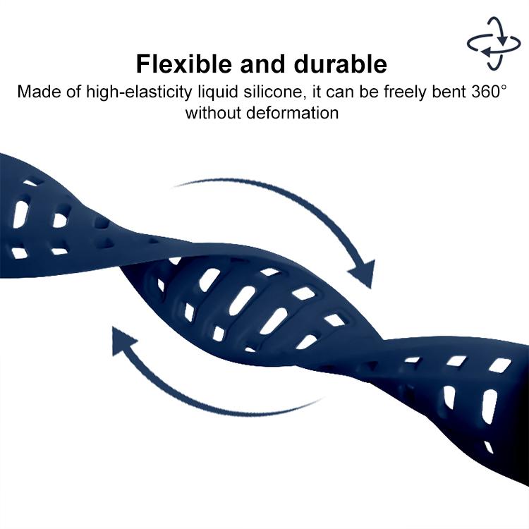 For Apple Watch 46mm / 49mm / 45mm / 44mm Shark Texture Holes Silicone Watch Band