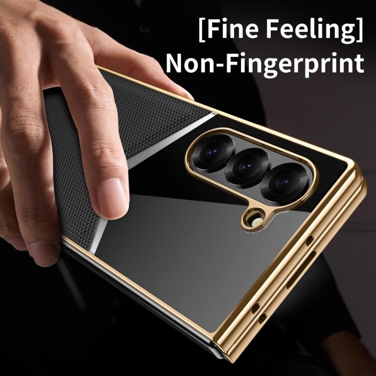 For Samsung Galaxy Z Fold7 5G Integrated Leather Contrast Color Folding Phone Case