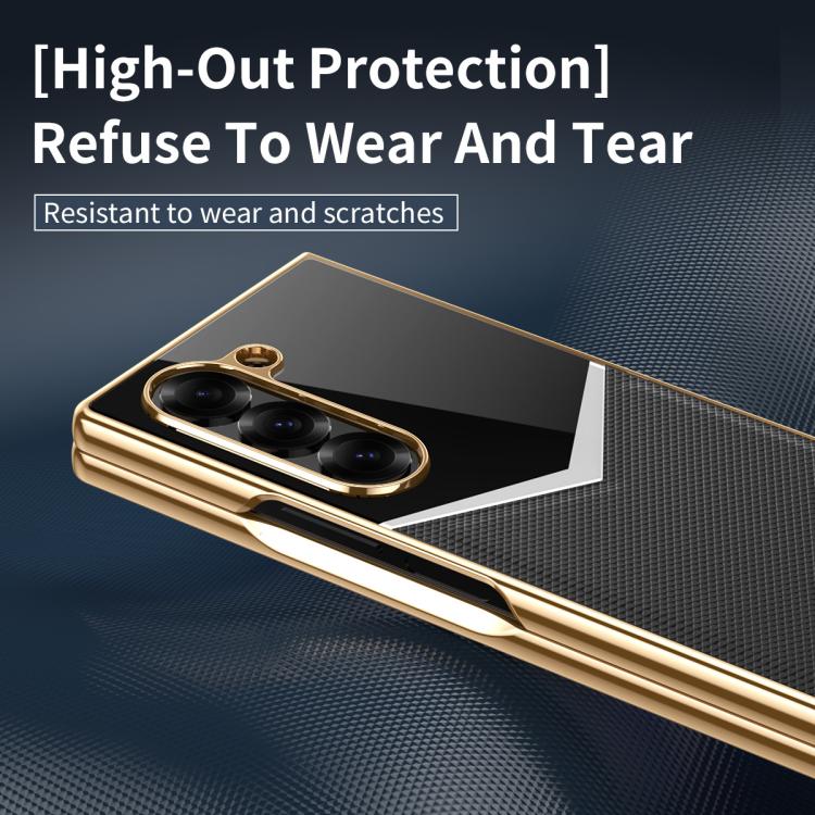 For Samsung Galaxy Z Fold7 5G Integrated Leather Contrast Color Folding Phone Case