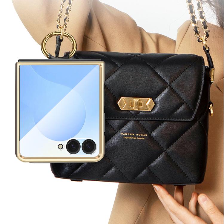 For Samsung Galaxy Z Flip7 VIETAO Dream Series Metal Ring Leather Phone Case