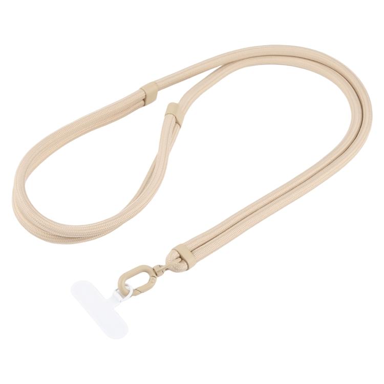 7mm Polyester Solid Color Two-way Adjustable Crossbody Mobile Phone Lanyard with Metal Gasket