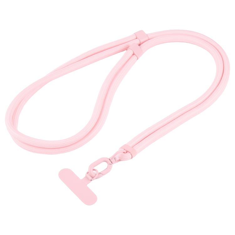 7mm Polyester Solid Color Two-way Adjustable Crossbody Mobile Phone Lanyard with Metal Gasket
