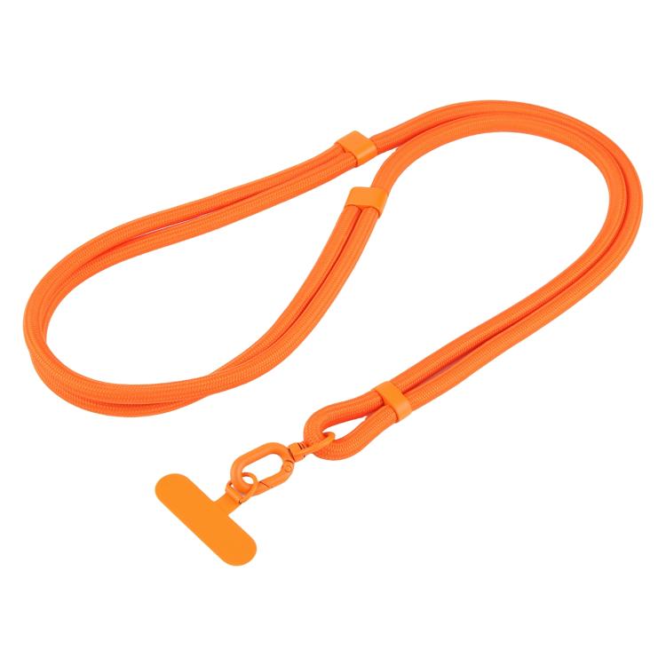 7mm Polyester Solid Color Two-way Adjustable Crossbody Mobile Phone Lanyard with Metal Gasket