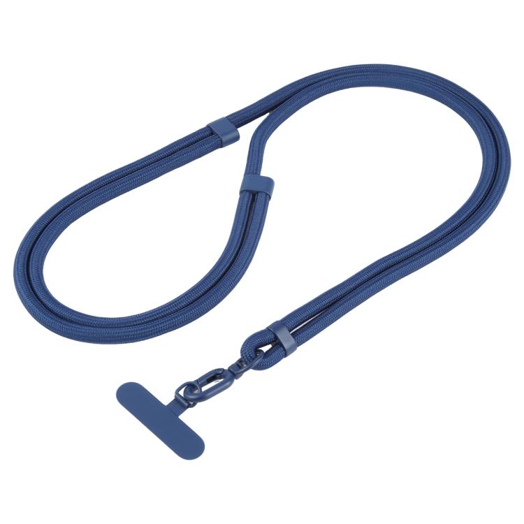 7mm Polyester Solid Color Two-way Adjustable Crossbody Mobile Phone Lanyard with Metal Gasket