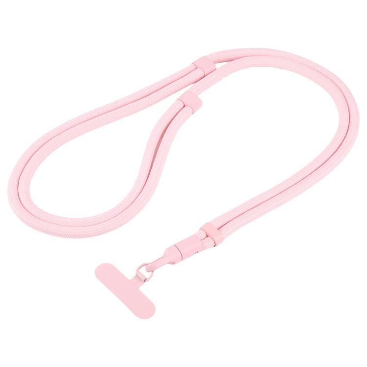 7mm Polyester Solid Color Minimalist Adjustable Crossbody Mobile Phone Lanyard with Metal Gasket