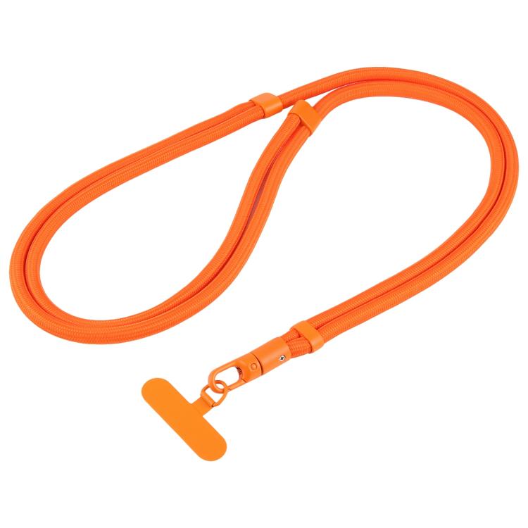 7mm Polyester Solid Color Minimalist Adjustable Crossbody Mobile Phone Lanyard with Metal Gasket