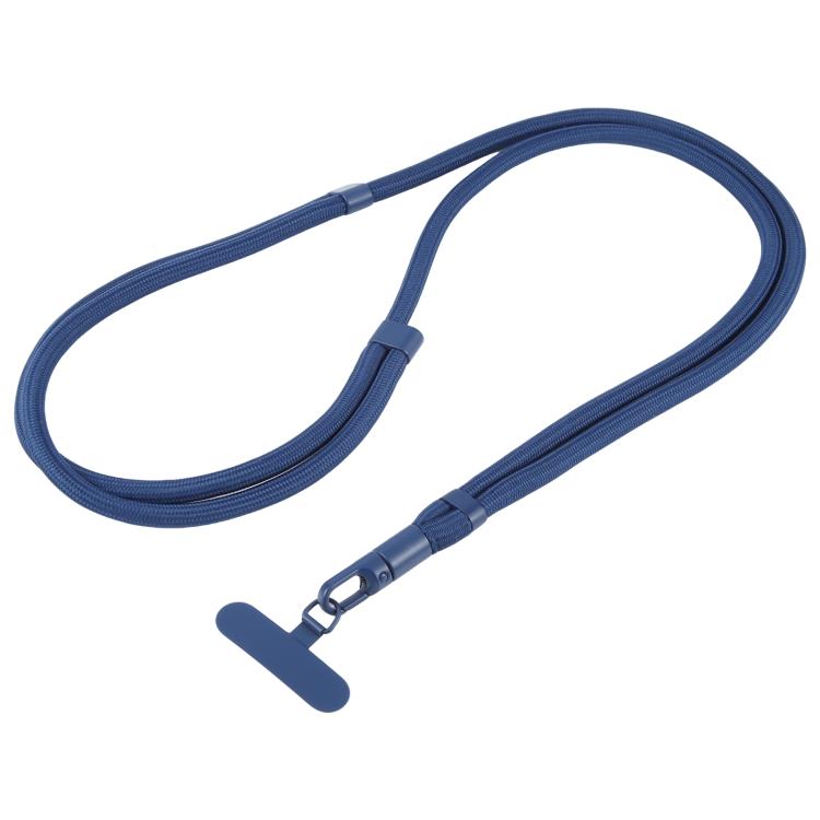 7mm Polyester Solid Color Minimalist Adjustable Crossbody Mobile Phone Lanyard with Metal Gasket