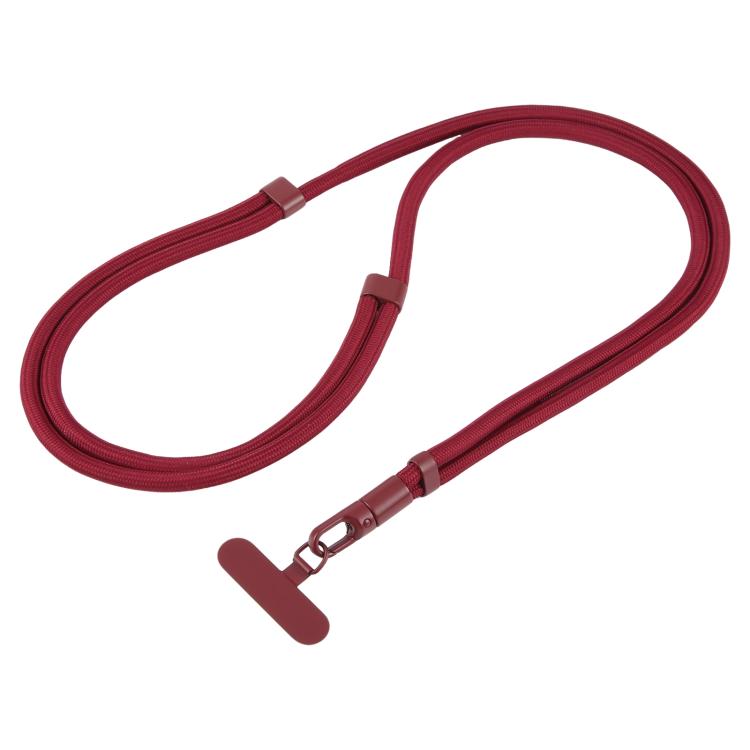 7mm Polyester Solid Color Minimalist Adjustable Crossbody Mobile Phone Lanyard with Metal Gasket