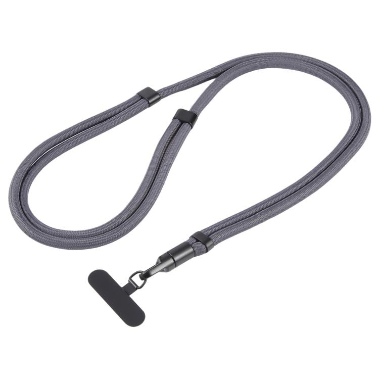 7mm Polyester Solid Color Minimalist Adjustable Crossbody Mobile Phone Lanyard with Metal Gasket