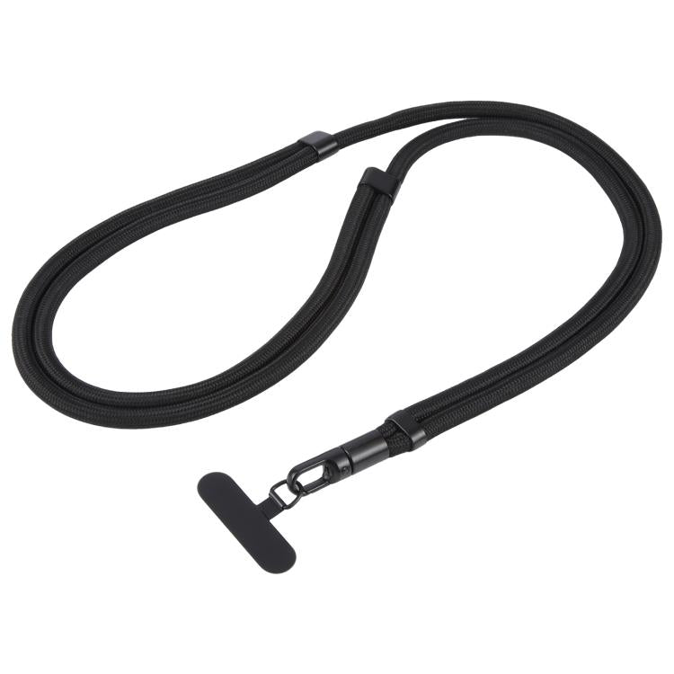 7mm Polyester Solid Color Minimalist Adjustable Crossbody Mobile Phone Lanyard with Metal Gasket