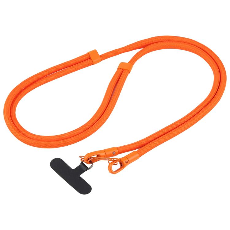 7mm Polyester Solid Color Dual-sided Buckle Adjustable Crossbody Mobile Phone Lanyard with Metal Gasket