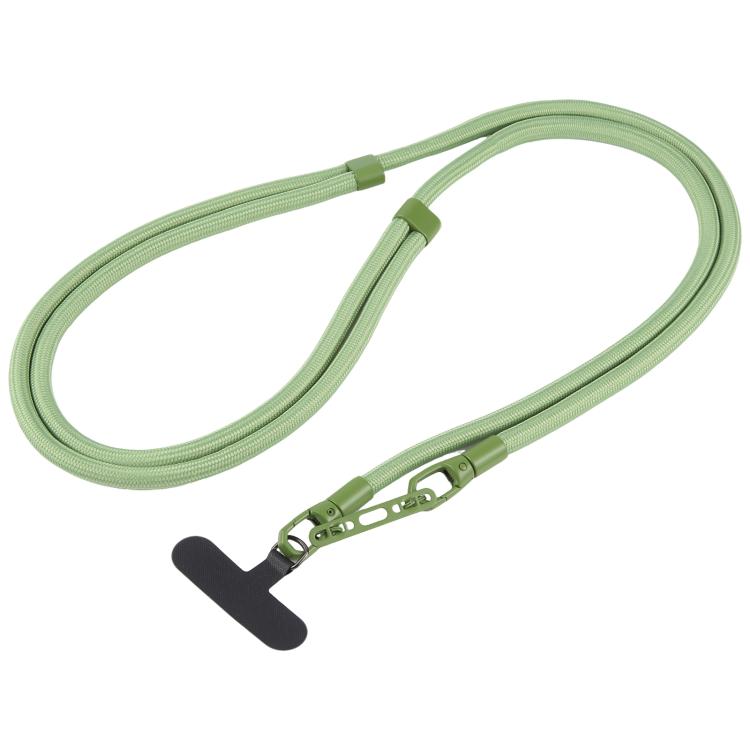 7mm Polyester Solid Color Dual-sided Buckle Adjustable Crossbody Mobile Phone Lanyard with Metal Gasket