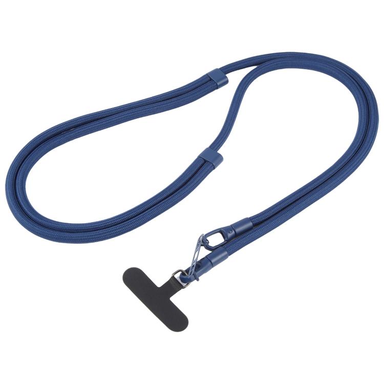 7mm Polyester Solid Color Dual-sided Buckle Adjustable Crossbody Mobile Phone Lanyard with Metal Gasket