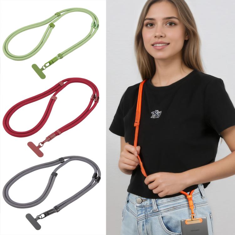 7mm 3 in 1 Threaded Adjustable Crossbody Mobile Phone Lanyard