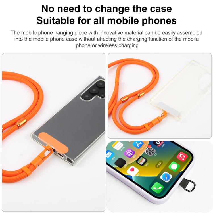 7mm 3 in 1 Threaded Adjustable Crossbody Mobile Phone Lanyard
