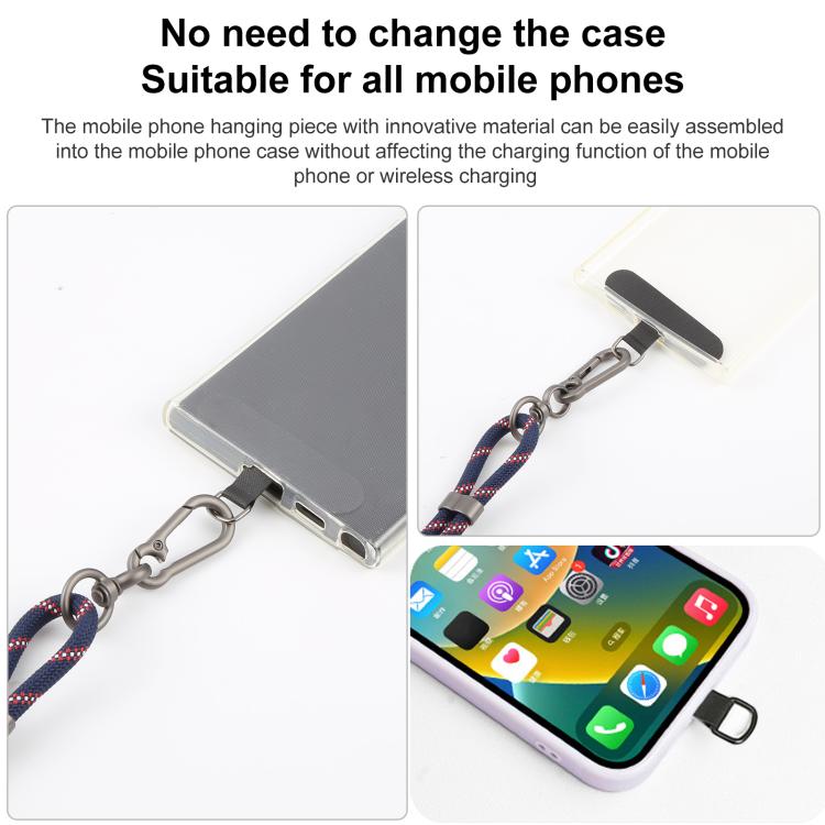 Type-C to 8 Pin Data Charging Cable Crossbody Phone Long Lanyard
