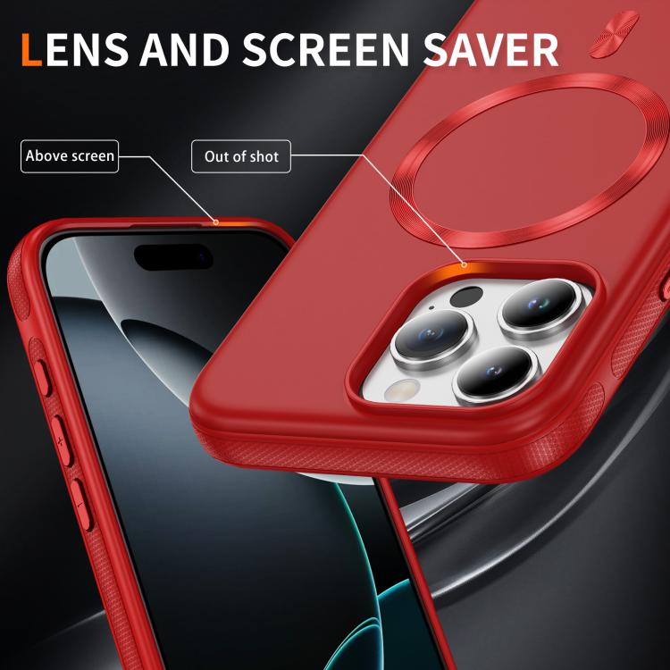 For iPhone 16 Pro Max Imitation Original CD Texture Magsafe PC Hybrid TPU Phone Case