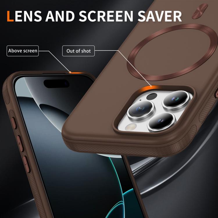 For iPhone 16 Pro Max Imitation Original CD Texture Magsafe PC Hybrid TPU Phone Case