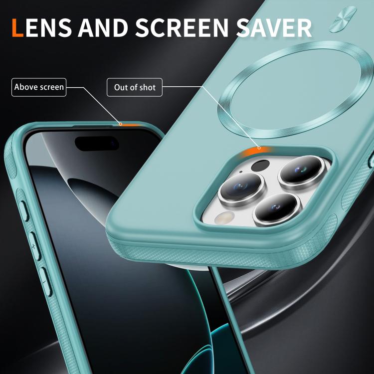 For iPhone 16 Pro Max Imitation Original CD Texture Magsafe PC Hybrid TPU Phone Case