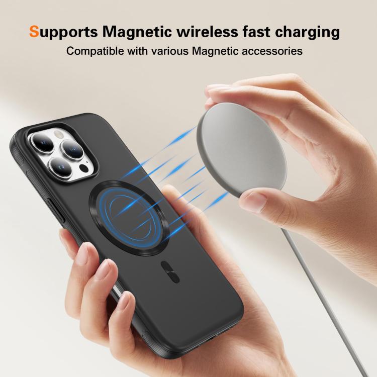 For iPhone 16 Pro Imitation Original CD Texture Magsafe PC Hybrid TPU Phone Case