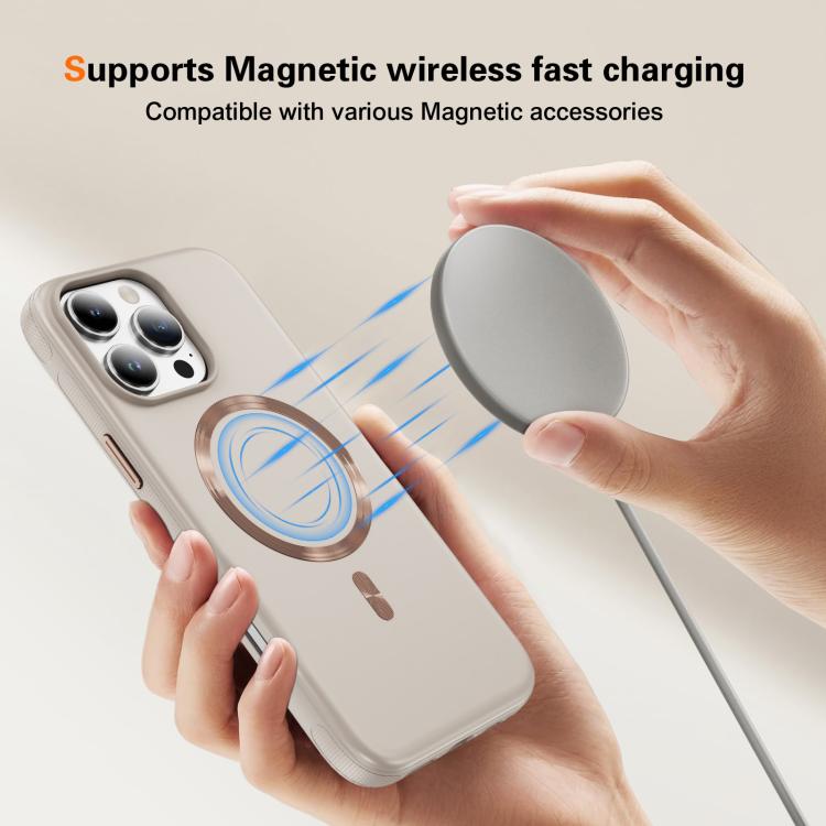 For iPhone 16 Pro Imitation Original CD Texture Magsafe PC Hybrid TPU Phone Case