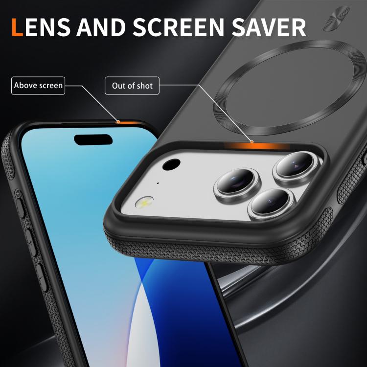 For iPhone 17 Pro Imitation Original CD Texture Magsafe PC Hybrid TPU Phone Case