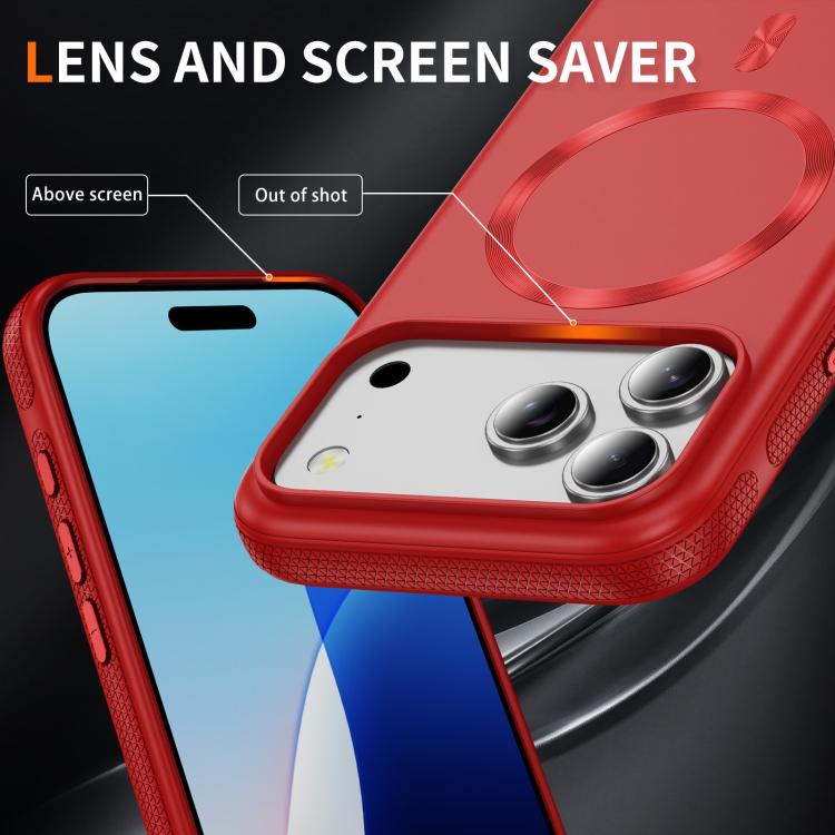 For iPhone 17 Pro Imitation Original CD Texture Magsafe PC Hybrid TPU Phone Case